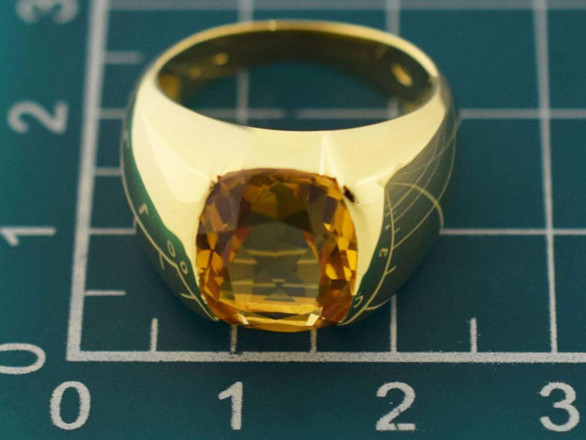 Antonini Citrine Ring 18 Karat Yellow Gold 2