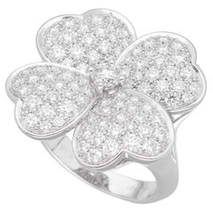 Van Cleef&Arpels D0.36ct 93P D3.26ct 18K White Gold Cosmos Large Model Ring