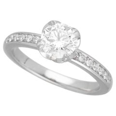 Fred Delphine Engagement Diamond 0.73ct E-VS2-VG Platinum Ring US 4