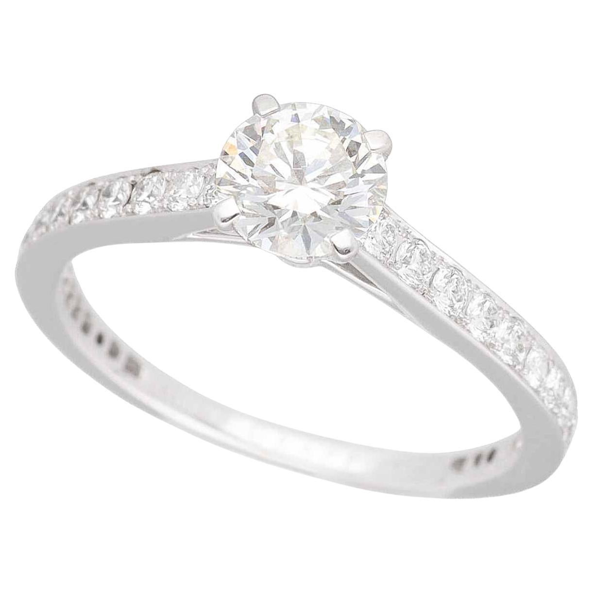 GRAFF Frame Round Diamond 0.58ct J-VVS1-Ex Platinum US 5