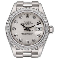 ROLEX Date Just Uhr Diamant Platin 79136G Auto