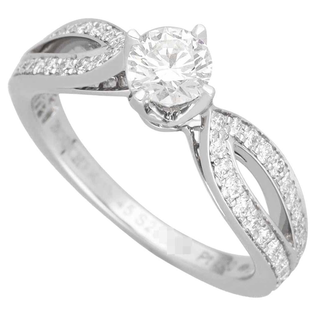 Bague Boucheron Pont De Paris solitaire diamant 0,30 carat GIA G-VS2-Ex US 3 1/2