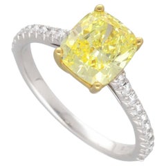 TIFFANY&Co. Novo Yellow Diamond 1.76ct FIY-VVS2-Ex Platinum Ring US 4 1/4