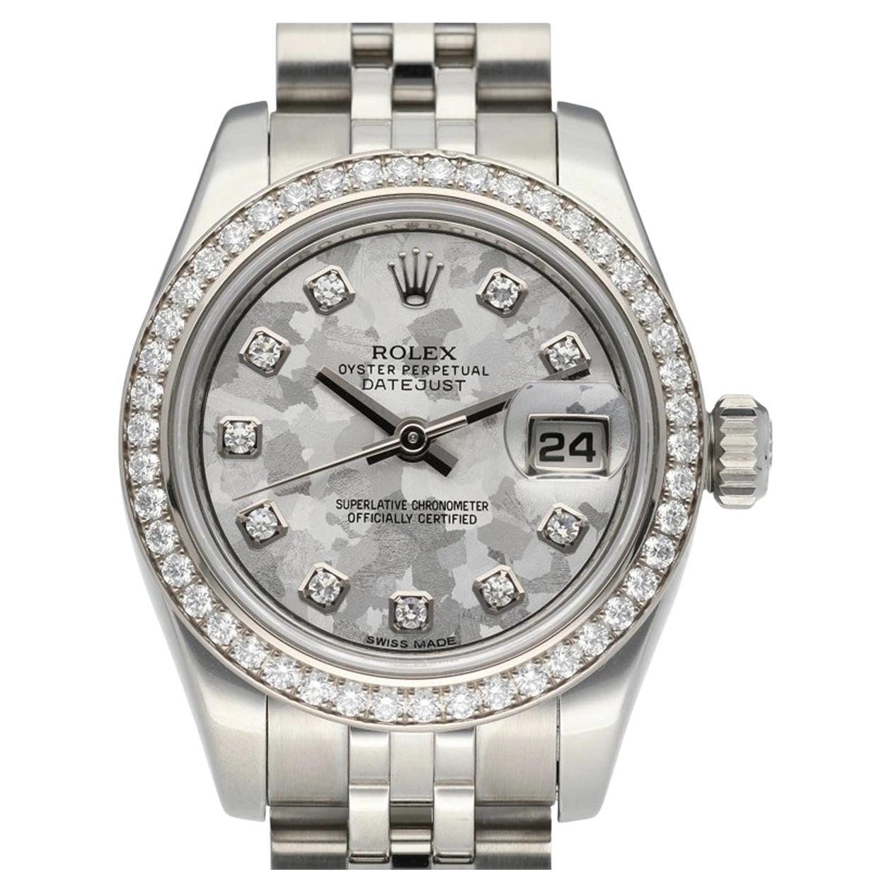 Rolex Datejust 26mm 179384G Diamante SS Argento Oro Cristallo Quadrante in vendita