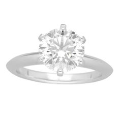 Tiffany 2.11ct H-VS2-3Ex Diamond Platinum PT950 Engagement Ring US size 4 3/4