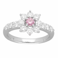 TASAKI 0,13 ct, intensiv violett-rosa Diamant, Pt900, Ringgröße 6,25, CGL, GIA, Juni 202