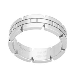 Anello Cartier Tank Française in oro bianco 18 carati, misura US 7,5, certificato del 2007