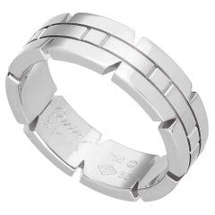 Anello Cartier Tank Française in oro bianco 18 carati, misura US 7,5, certificato del 2007