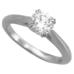 Harry Winston 0.70 Carat Diamond Platinum Engagement Solitaire Ring US 3.75