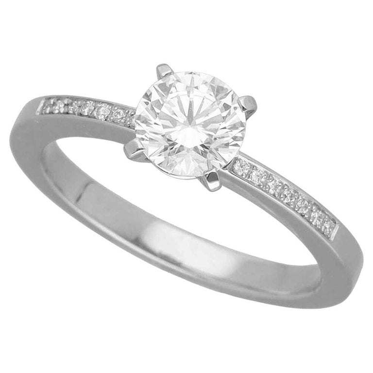 Chopard 0.70 Carat Diamond Solitaire Platinum Ring For Sale at 1stDibs