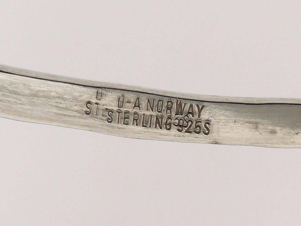 David Andersen Modernist Sterling Silver 'Ship of Good Fortune' Necklace, 1960s In Good Condition In Philadelphia, PA