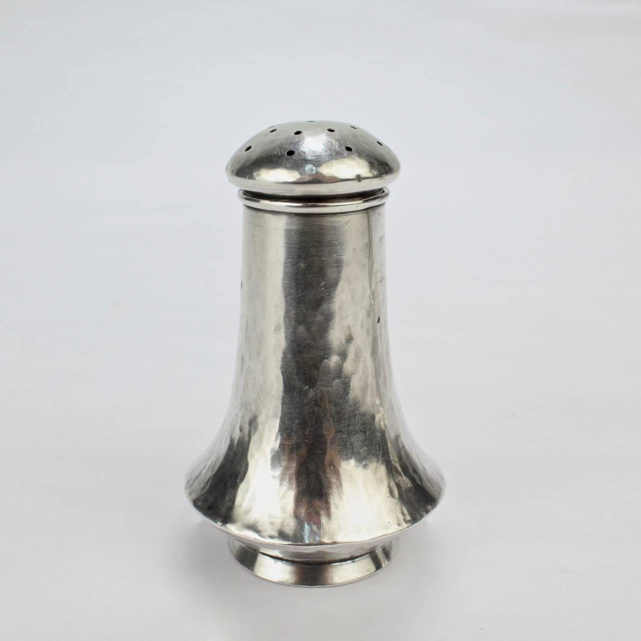 Arts and Crafts Pair of Arts & Crafts Sterling Silver Salt and Pepper Shakers, Clemens Friedell