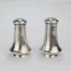 Pair of Arts & Crafts Sterling Silver Salt and Pepper Shakers, Clemens Friedell