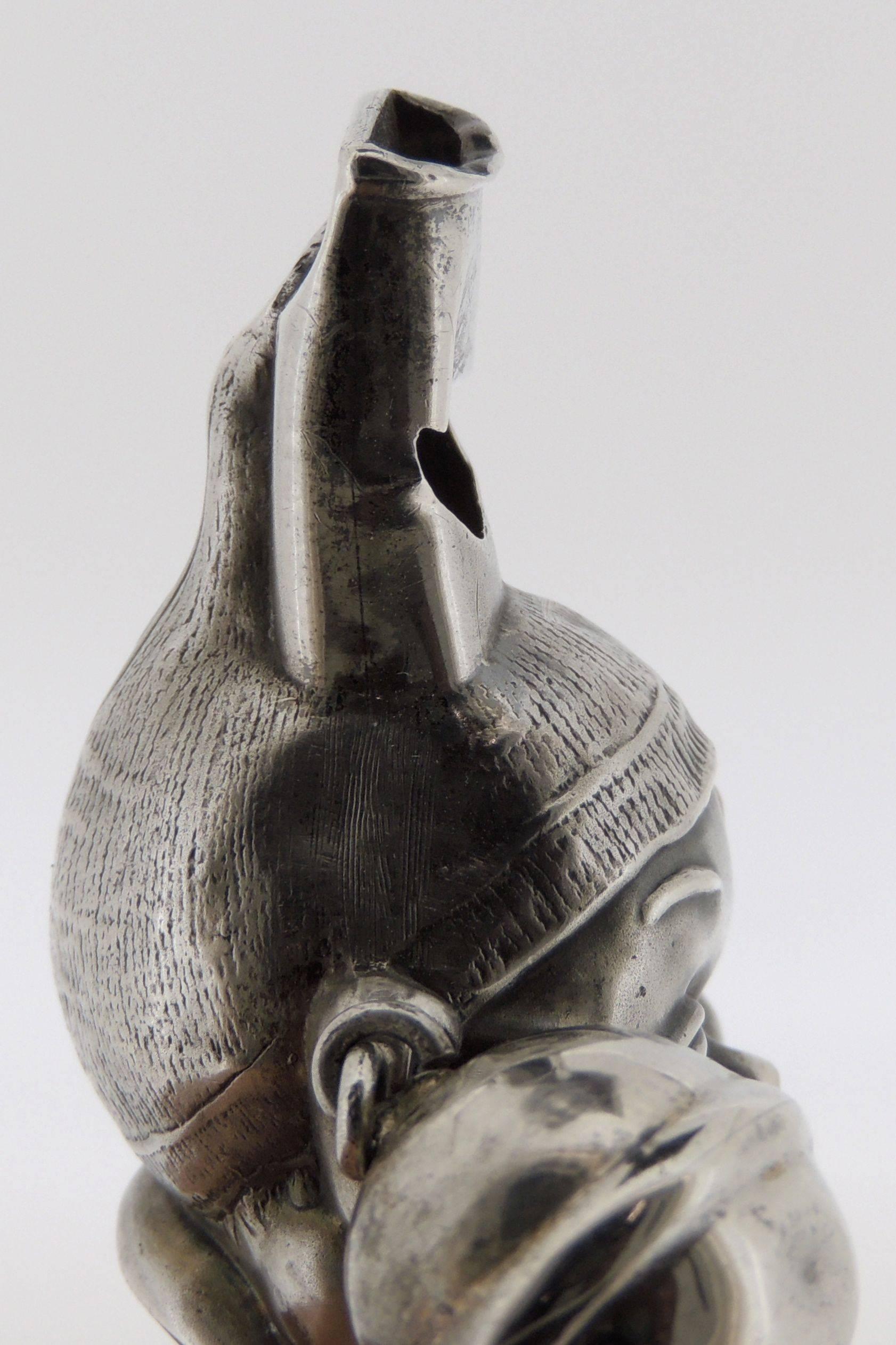 Art Nouveau Antique Unger Brothers Sterling Silver Palmer Cox Brownie Baby Rattle