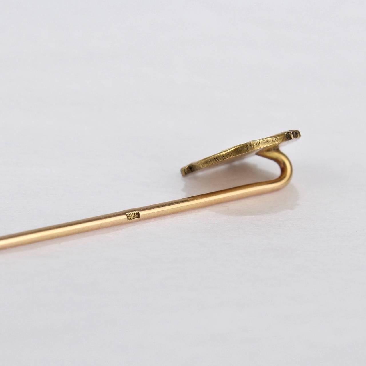 Women's Art Nouveau Gold Filled Bijoux Fix Stick Pin by Emile Dropsy for Savard et Fils