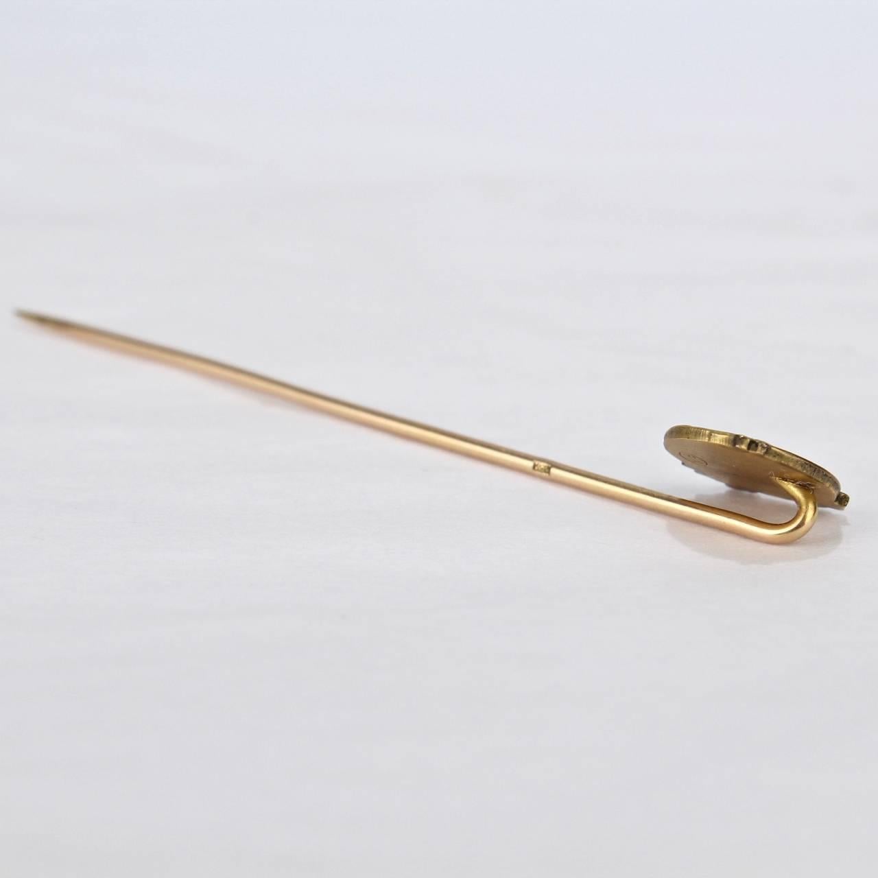 Art Nouveau Gold Filled Bijoux Fix Stick Pin by Emile Dropsy for Savard et Fils In Good Condition In Philadelphia, PA