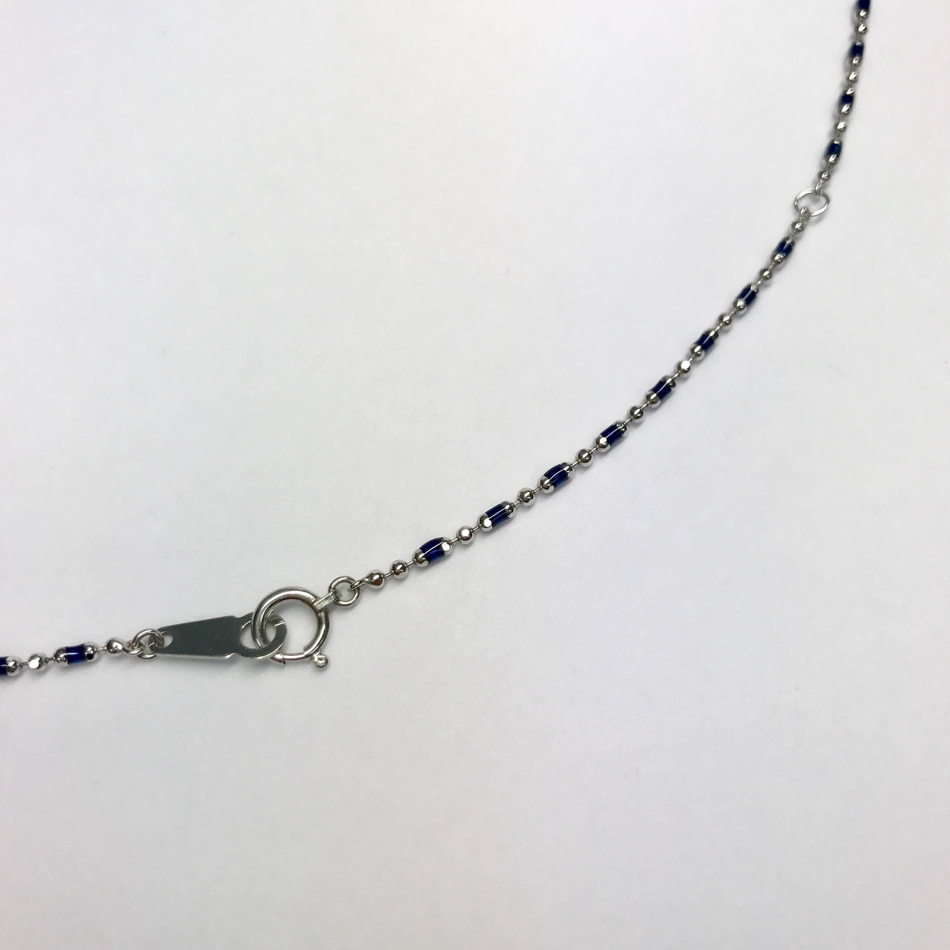 Matsuzaki Pt900 K18WG PG Blue Sapphire Diamond Leaf Motif Pendant Necklace For Sale 1