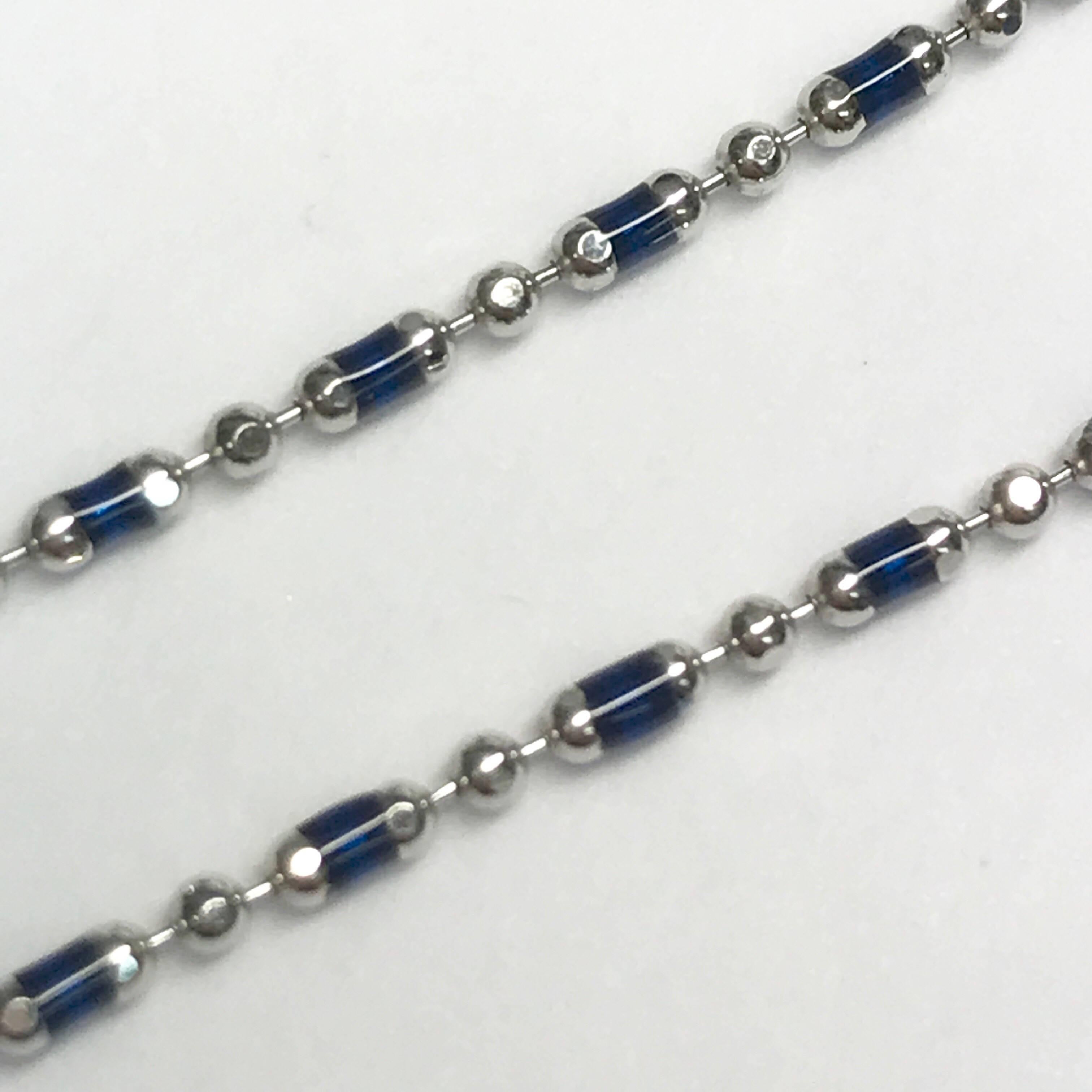 Matsuzaki Pt900 K18WG PG Blue Sapphire Diamond Leaf Motif Pendant Necklace For Sale 2