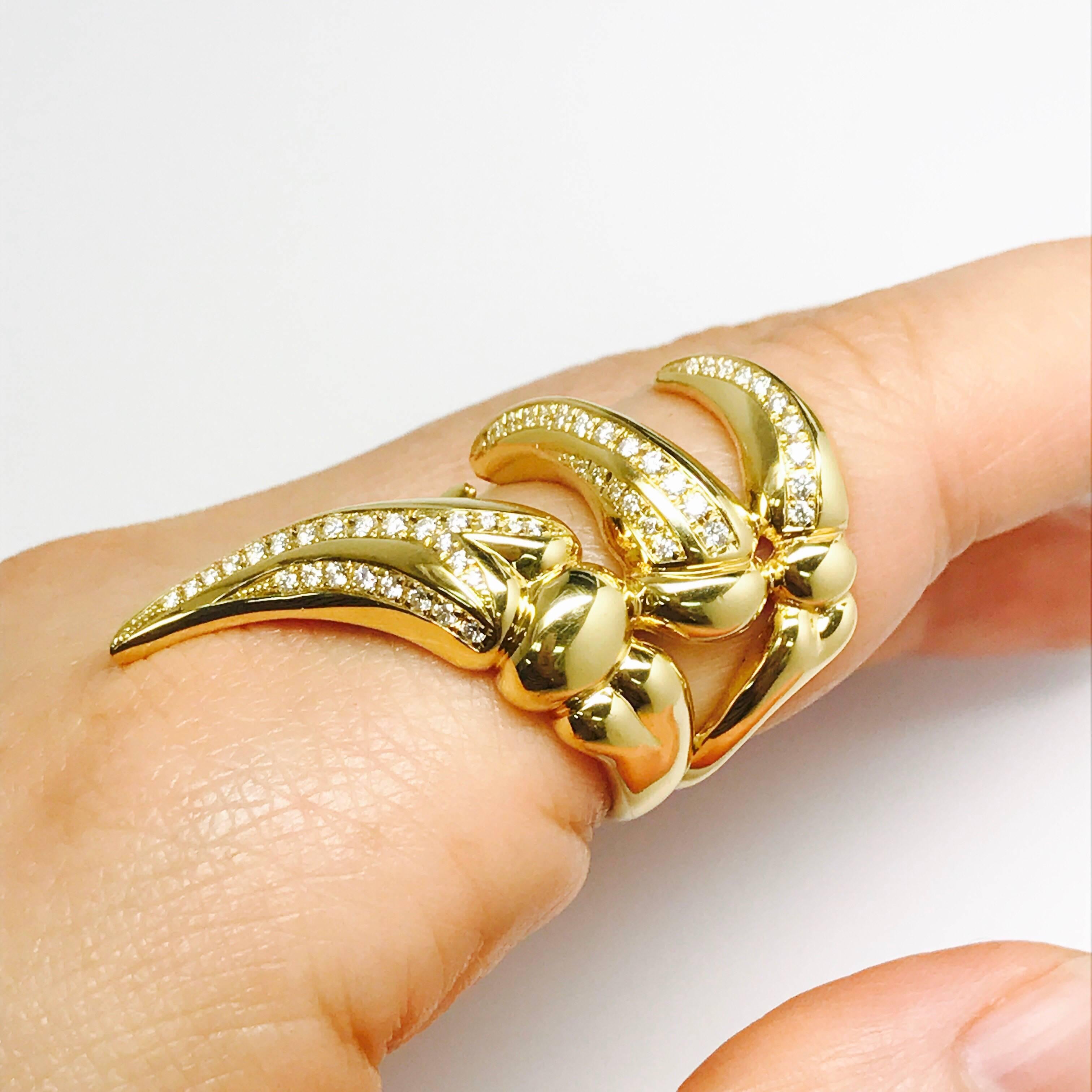 Artist Latreia by Mana Matsuzaki Monarkos Diamond Claw Unisex Ring For Sale