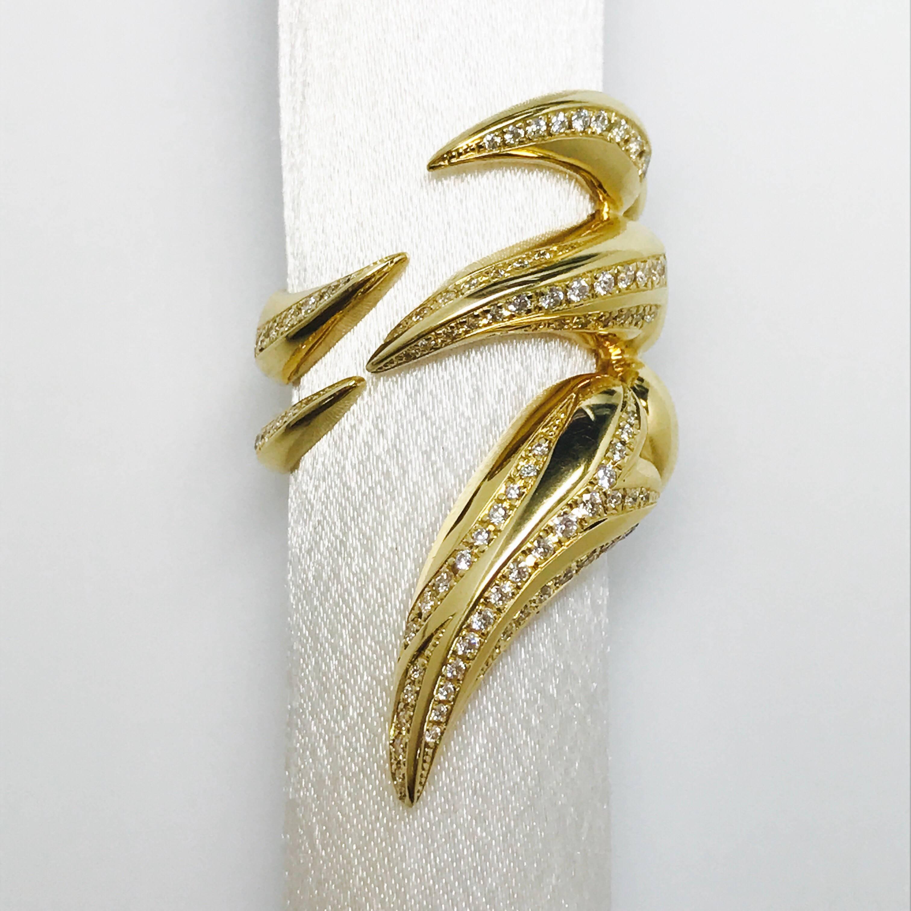 Latreia by Mana Matsuzaki Monarkos Diamond Claw Unisex Ring For Sale 6