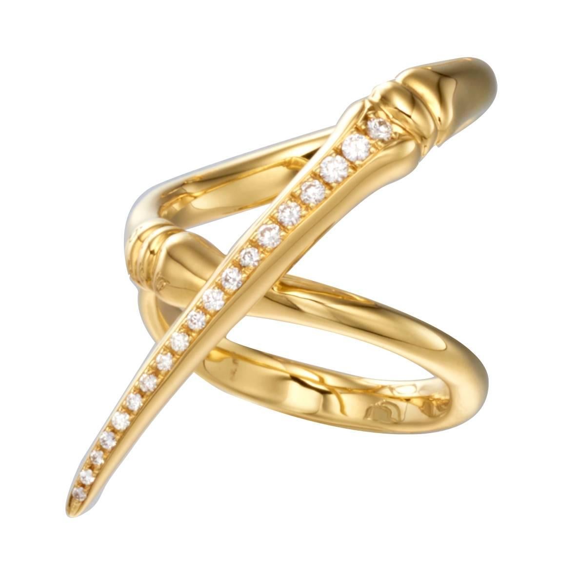 Latreia by Mana Matsuzaki  Keras Diamond Horn Unisex Ring For Sale
