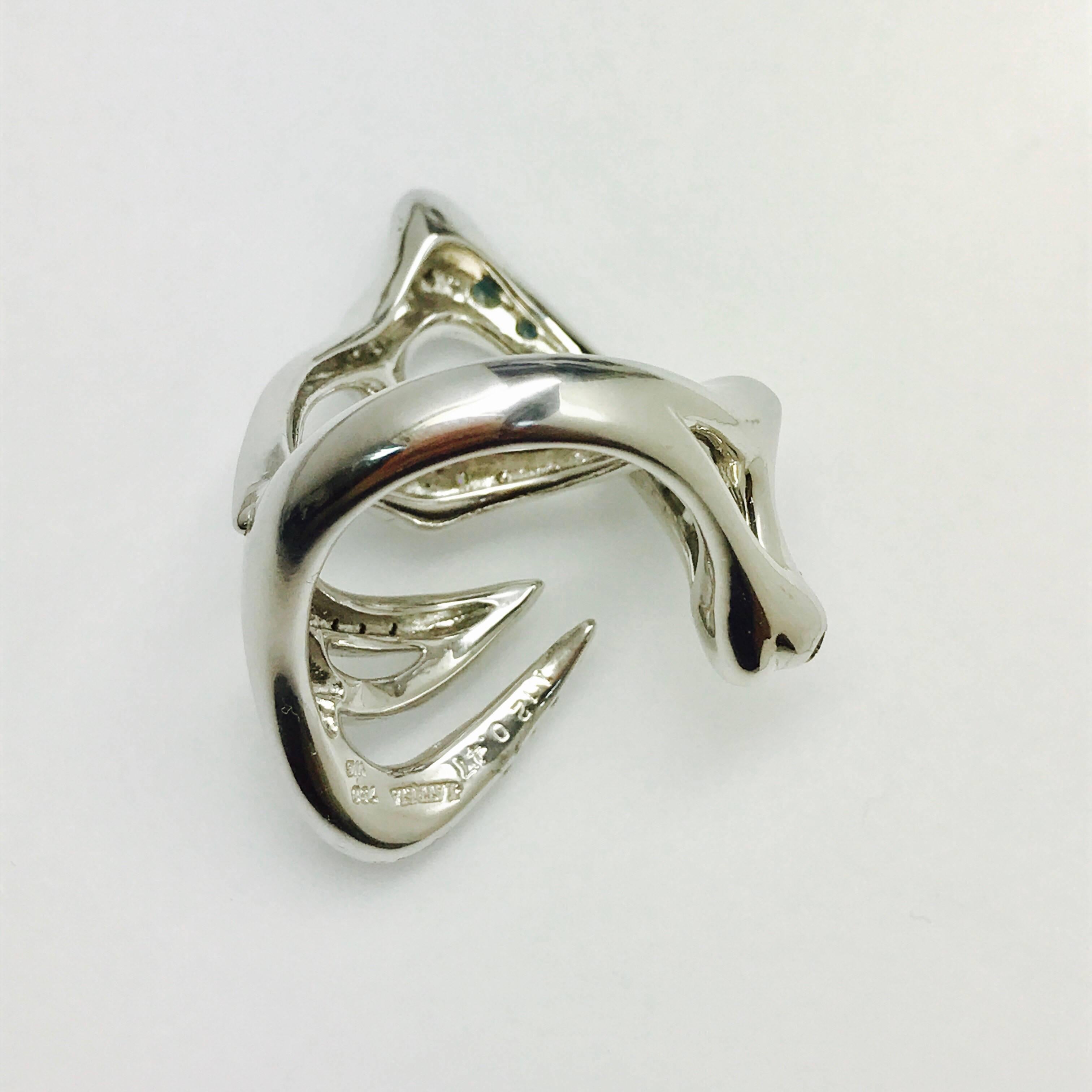 Artist Latreia by Mana Matsuzaki Alexandrite Diamond Unisex Ring in 18 Karat WG For Sale