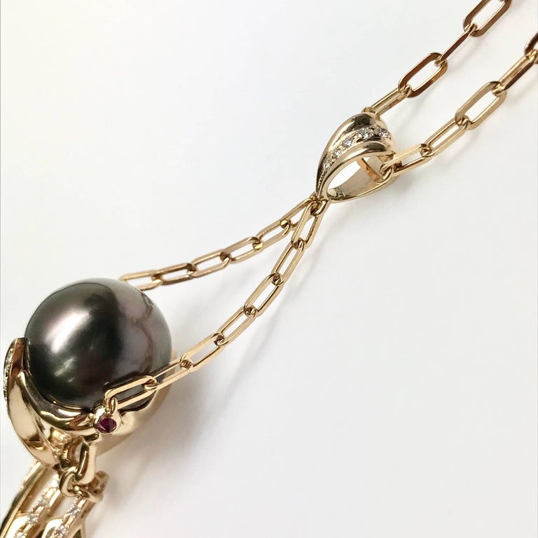 Latreia by Mana Matsuzaki Pearl and Diamond Long Pendant Necklace at ...