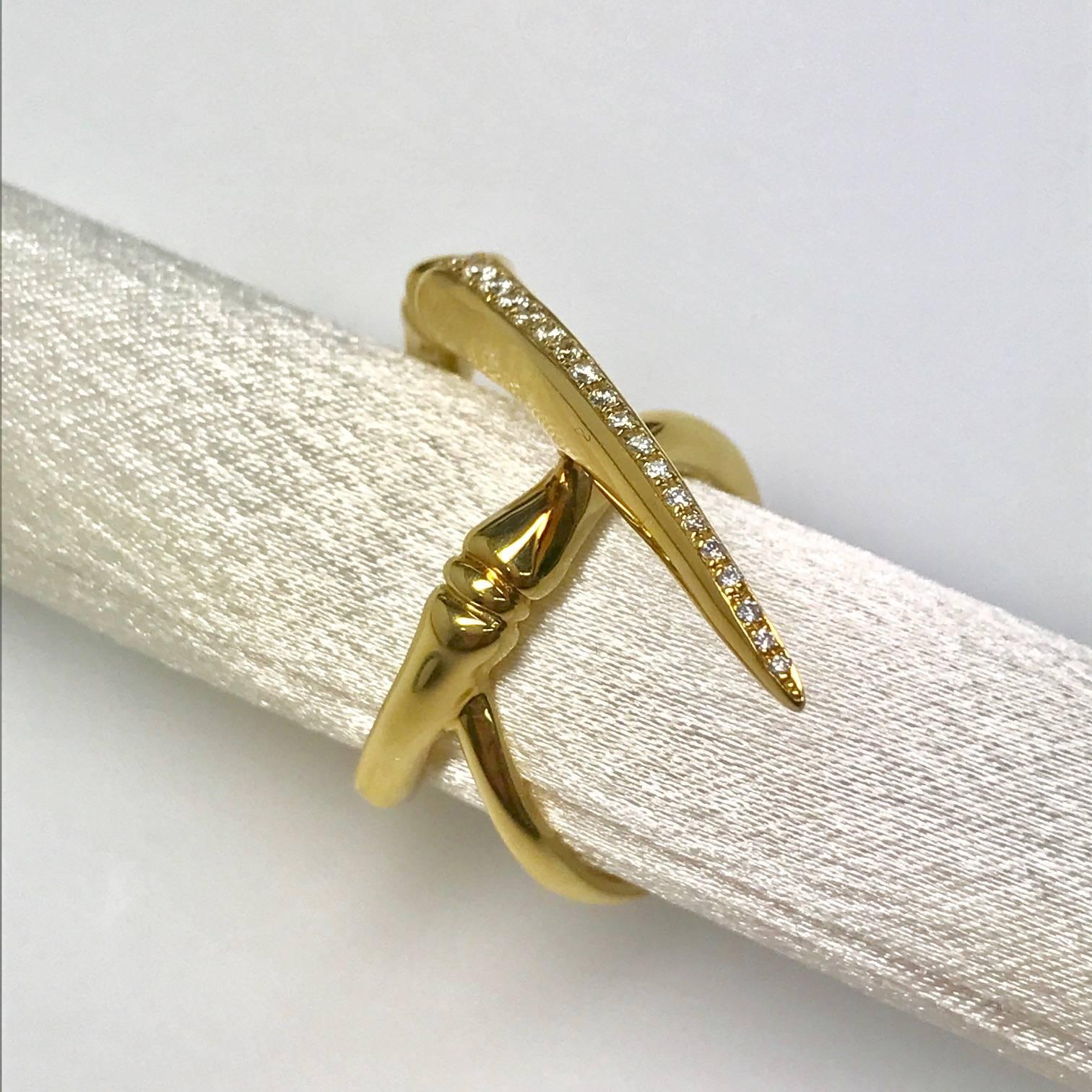 Latreia by Mana Matsuzaki  Keras Diamond Horn Unisex Ring In New Condition For Sale In Tokyo, JP