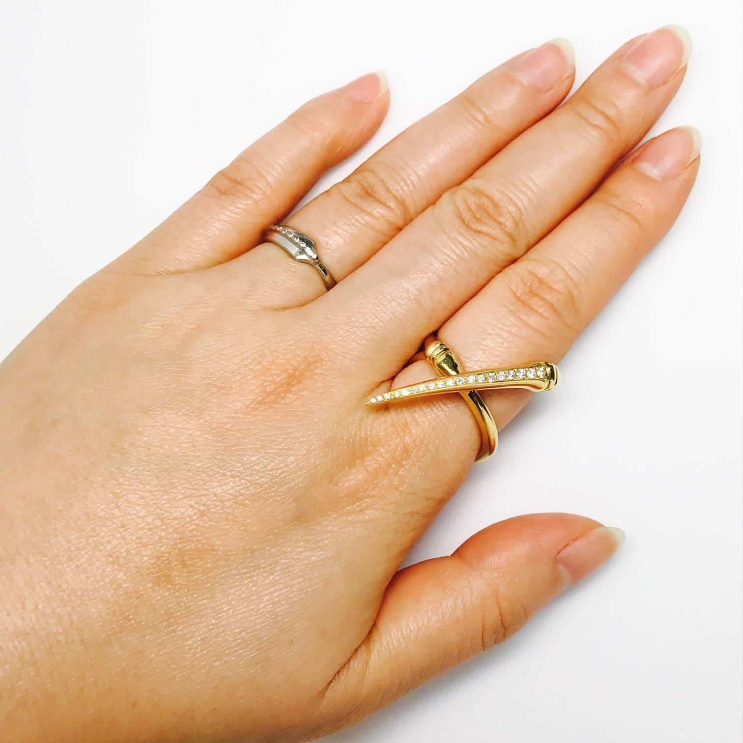 Latreia by Mana Matsuzaki  Keras Diamond Horn Unisex Ring For Sale 2