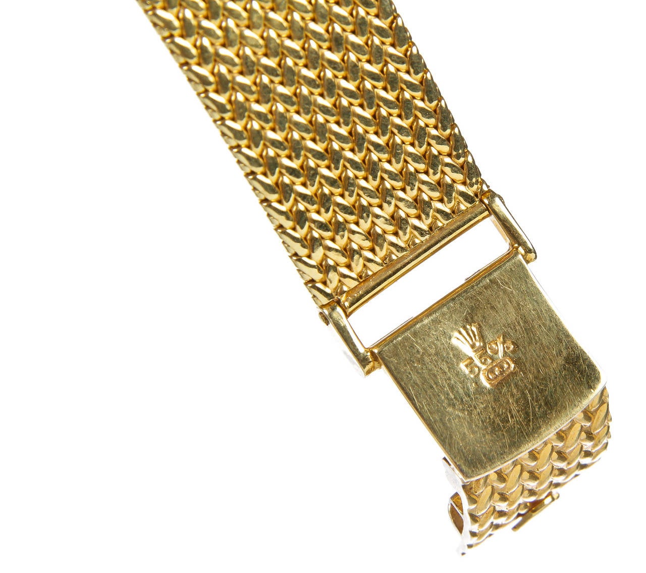 Rolex Lady's Yellow Gold Cellini Cushion Bracelet Watch 1