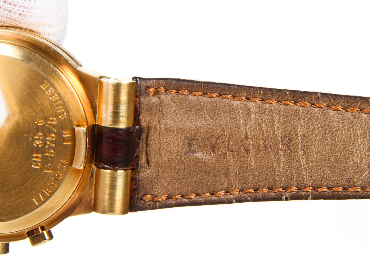 Bulgari Yellow Gold Diagono Chronograph CH35G Wristwatch 4