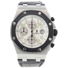 Audemars Piguet Stainless Steel Arabic Chronograph Royal Oak Offshore Wristwatch