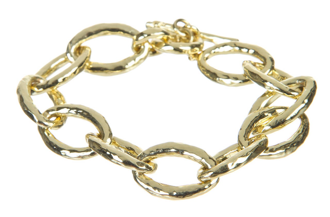 Ippolita Glamazon Gold Chain Link Bracelet In Excellent Condition For Sale In Corona Del Mar, CA