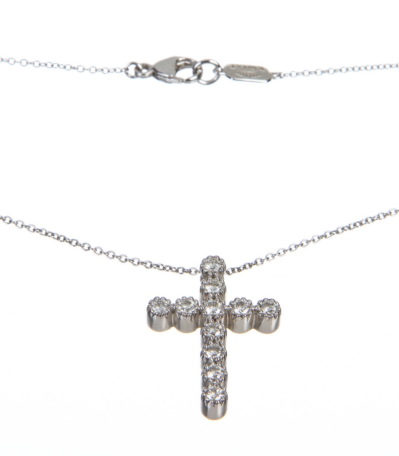 Contemporary Kwiat Diamond Gold Cross Necklace For Sale