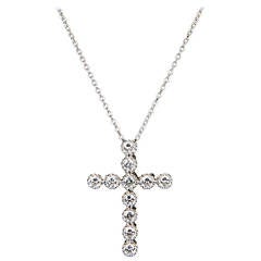 Kwiat Diamond Gold Cross Necklace