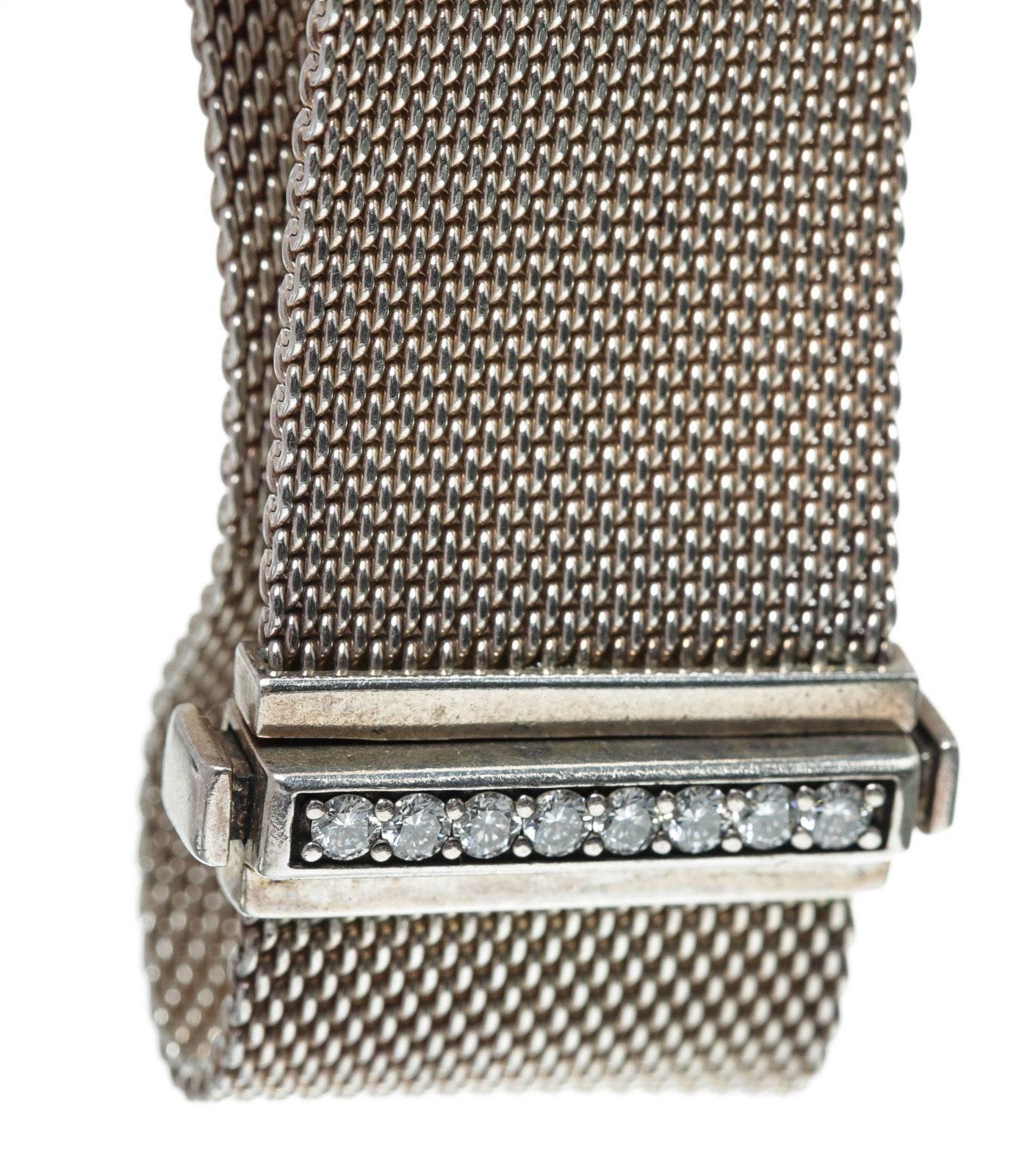 Tiffany & Co. Sterling Silver and Diamond Somerset Bracelet 2