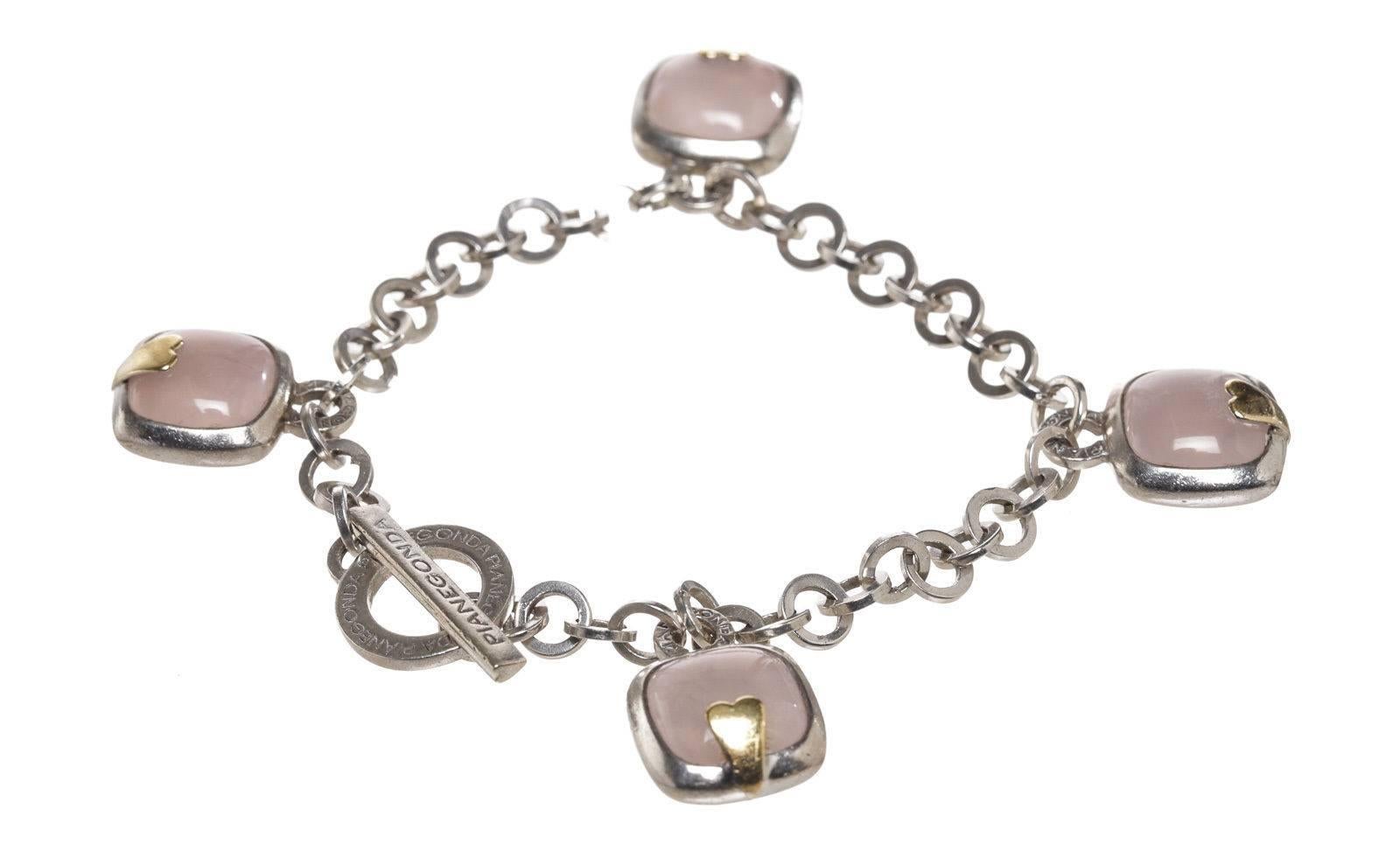 Designer: Other
Type: Bracelet
Condition: Very good- minor wear
Color: Silver and Pink
Material: Sterling Silver
Dimensions: 7