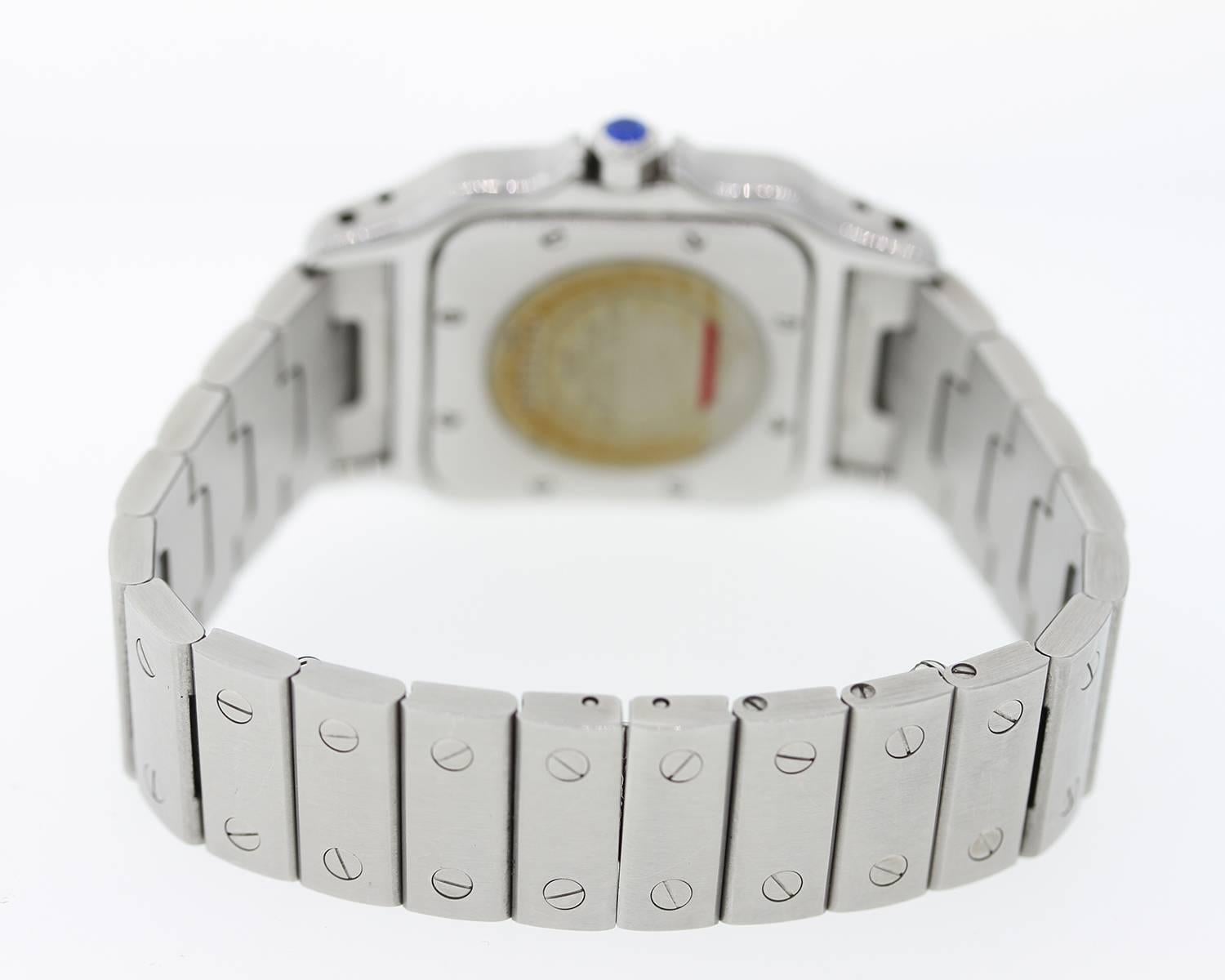 Women's Cartier Lady's Stainless Steel Santos Galbee Quartz Wristwatch For Sale