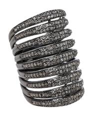 Julia Post 2.32 Carats Diamonds Sterling Silver Stacked Ring