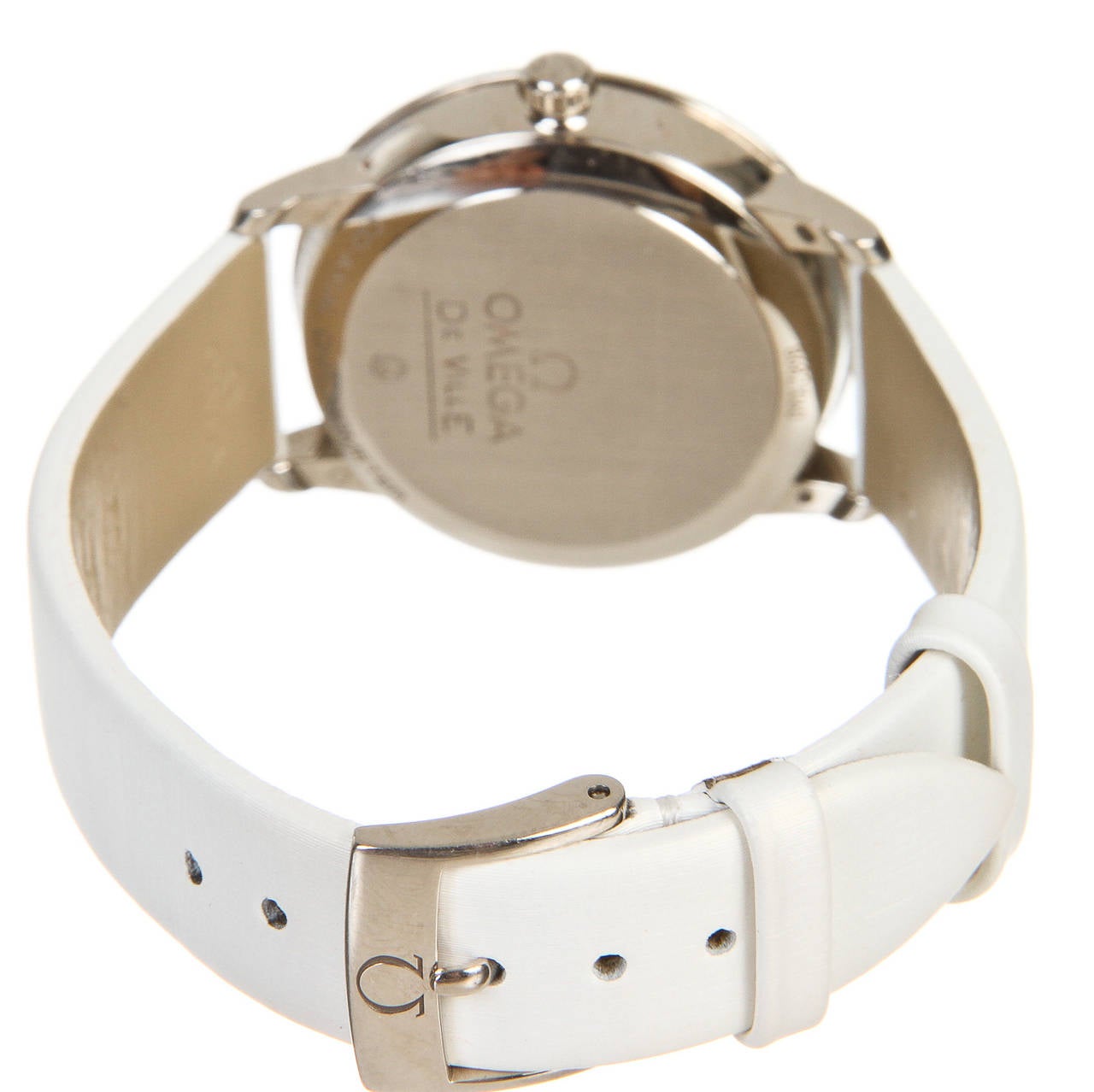 Women's Omega Lady's White Gold and Diamond Butterfly De Ville Prestige Wristwatch For Sale