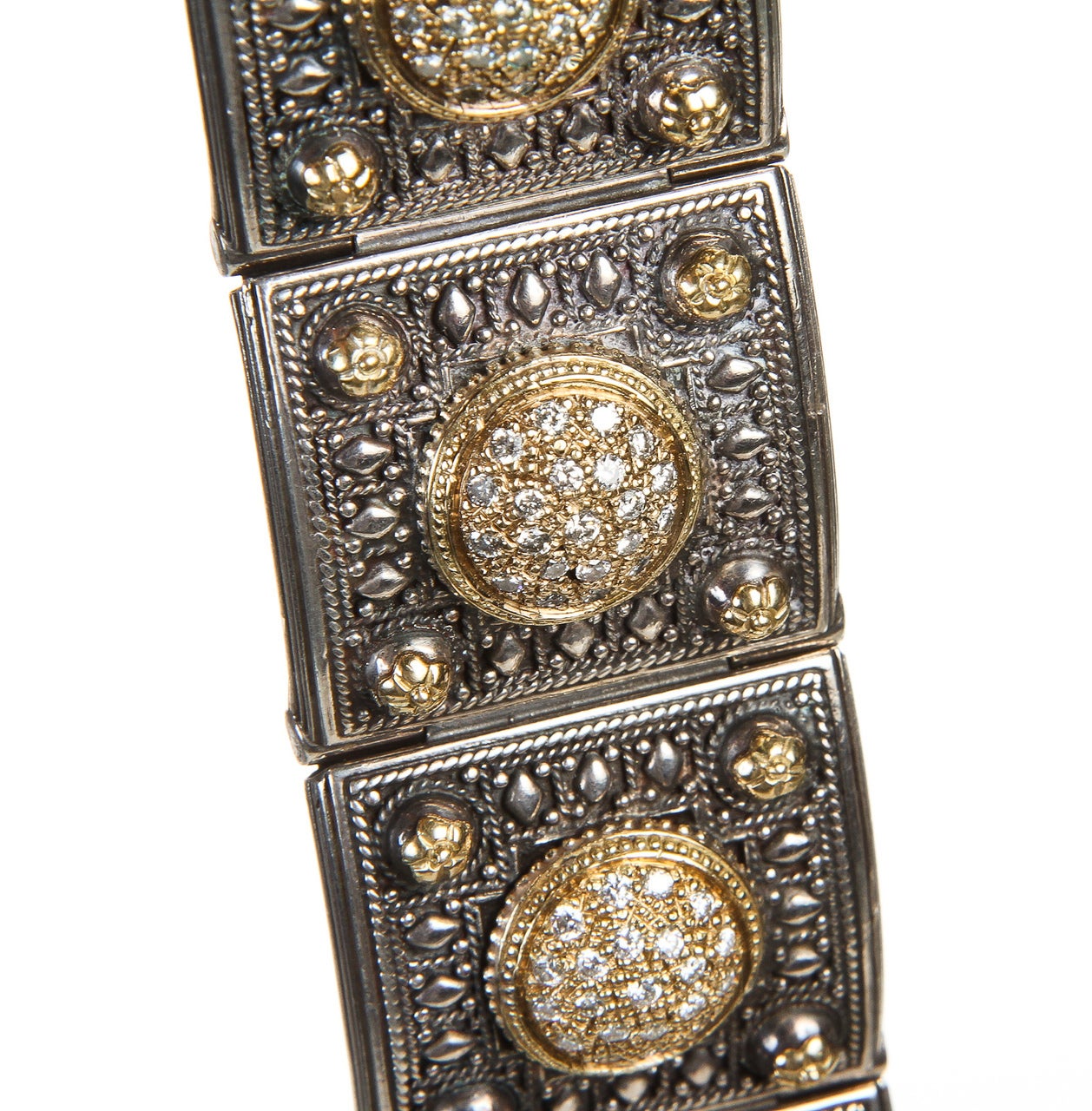 Konstantino Diamond Sterling Silver Gold Bracelet 3
