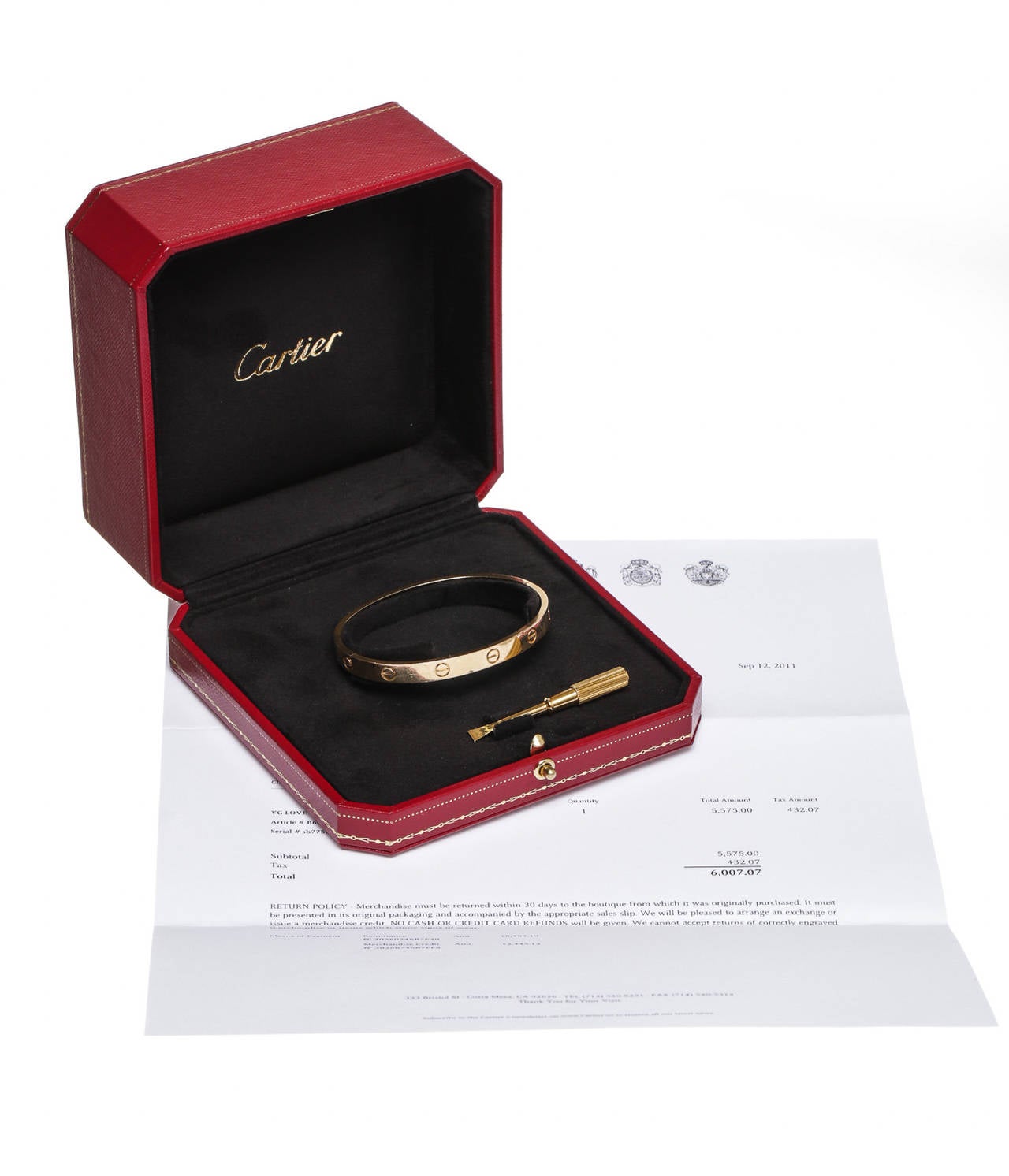 Cartier Gold Love Bangle Bracelet 2