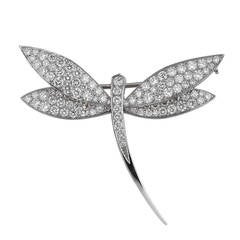 Van Cleef & Arpels Diamond Gold Dragonfly Libellule Brooch