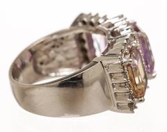 Ametrine Diamond Gold Ring