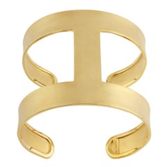 Youmna Fine Jewellery 18 Karat Yellow Gold Gladiator Classic Cuff Bracelet