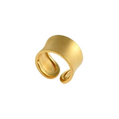 Youmna Fine Jewellery 18 Karat Yellow Gold Gladiator Classic Band Ring