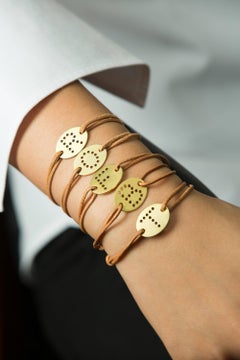 Youmna Fine Jewellery 18 Karat Yellow Gold Venise Initial Bracelet