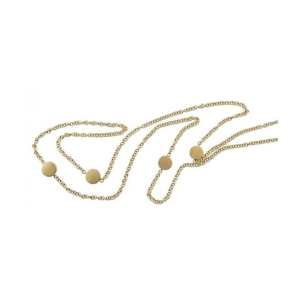Youmna Fine Jewellery 18 Karat Yellow Gold Pastilles Long Necklace For Sale