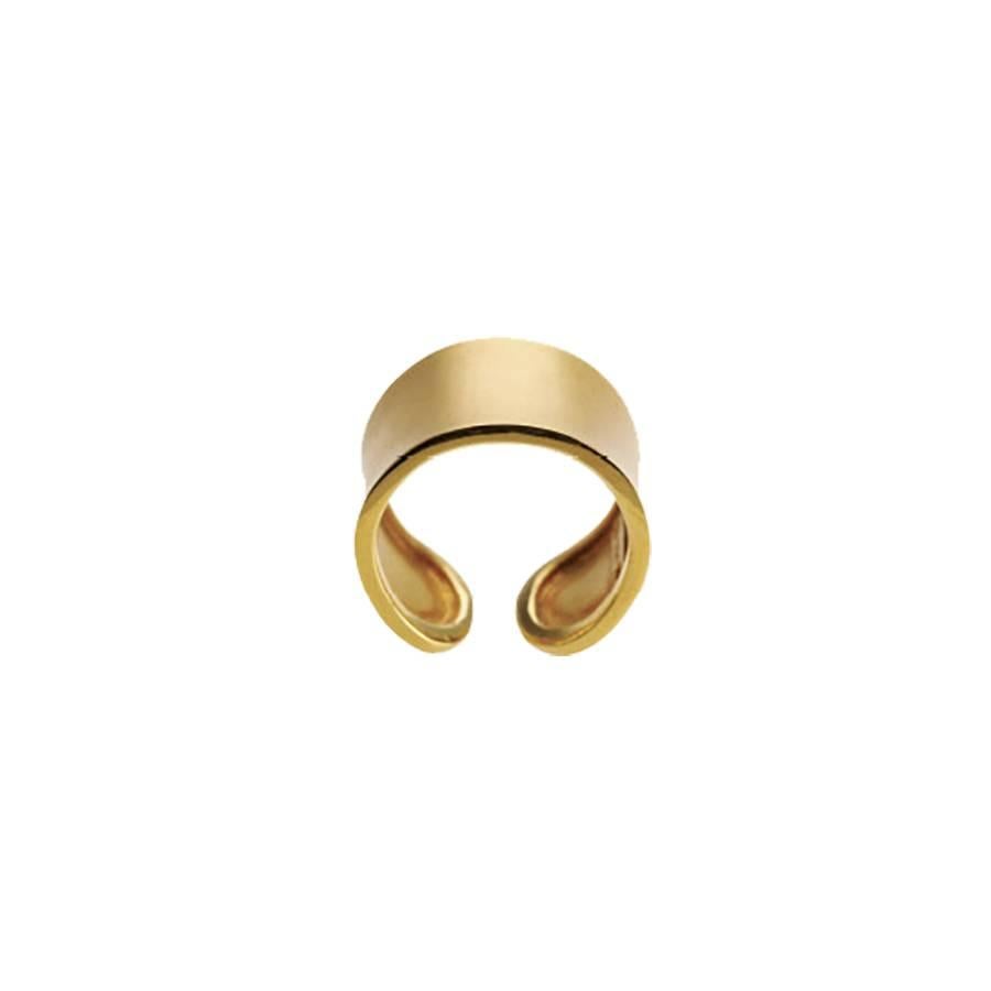 Modern Youmna Fine Jewellery 18 Karat Yellow Gold Gladiator Classic Cuff and Ring Set For Sale