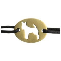 Youmna Fine Jewellery 18 Karat Yellow Gold Year of the Dog Cord Bracelet